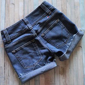 Vintage Tommy Stretchy Raw Hem Blue Jean Shorts 2